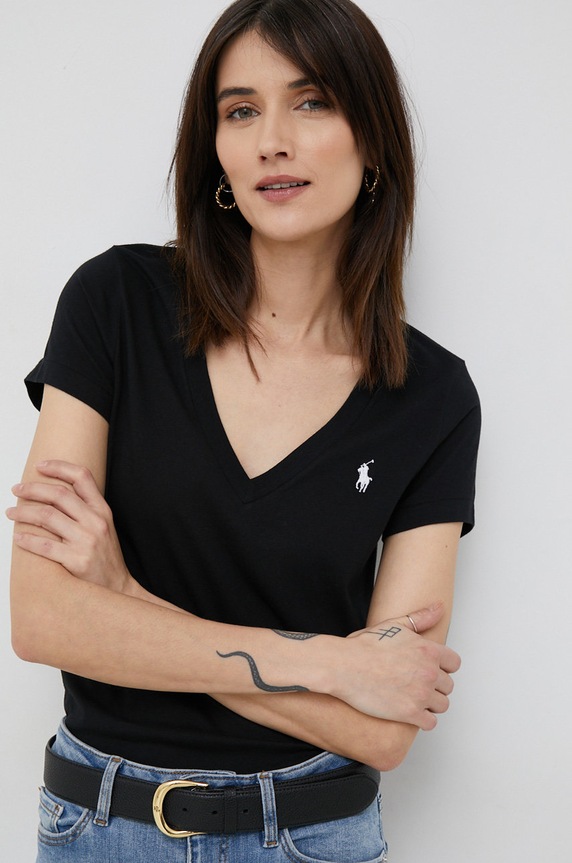 Polo Ralph Lauren t-shirt in cotone semplice nero 211902403