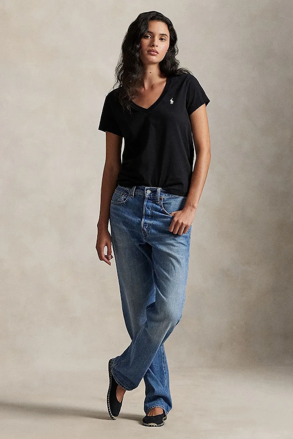 Oblečení Bavlněné tričko Polo Ralph Lauren 211902403 černá