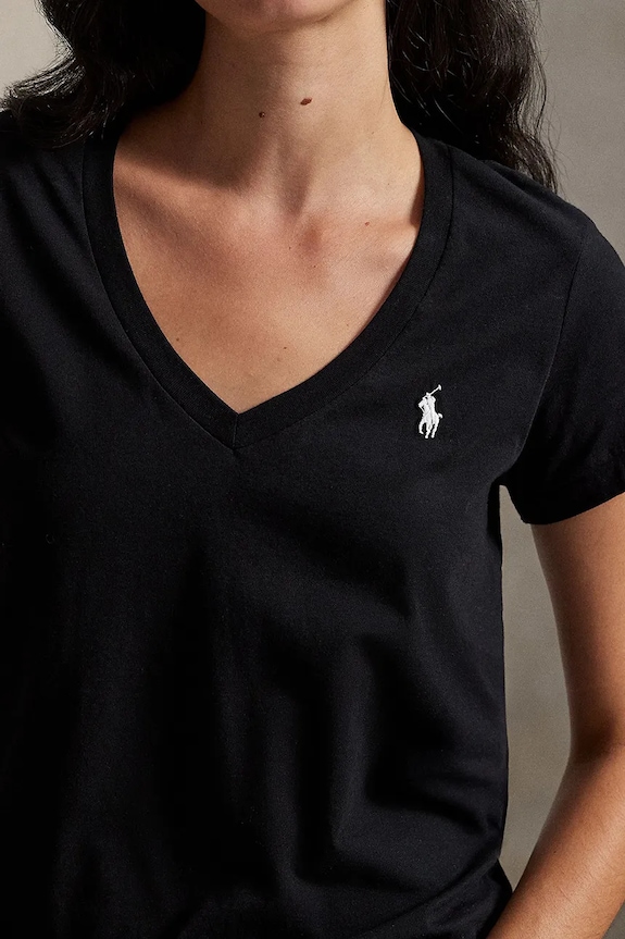 Bavlněné tričko Polo Ralph Lauren černá 211902403
