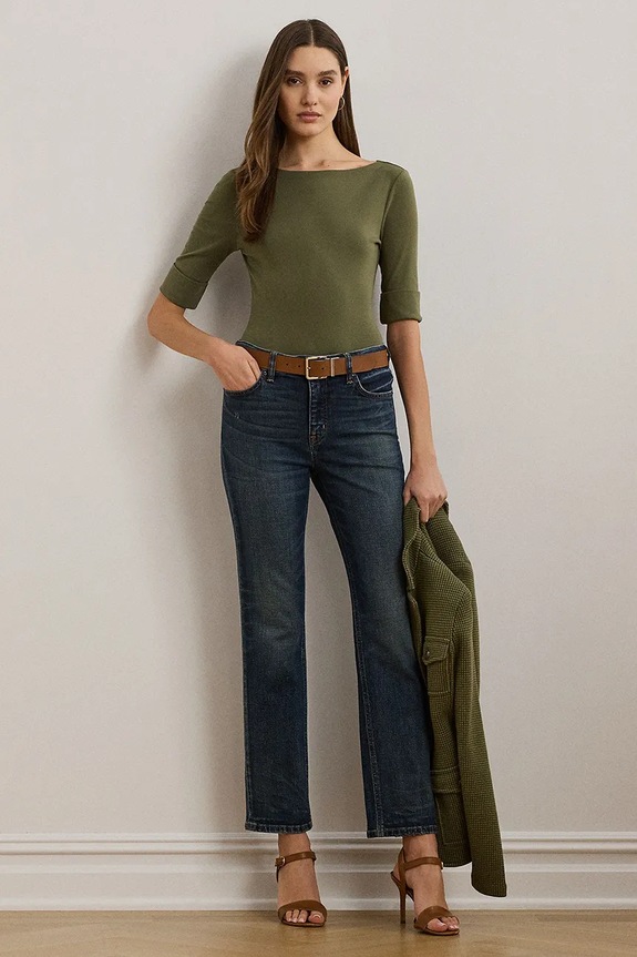 Ruházat Lauren Ralph Lauren női pamut póló 200654963 zöld