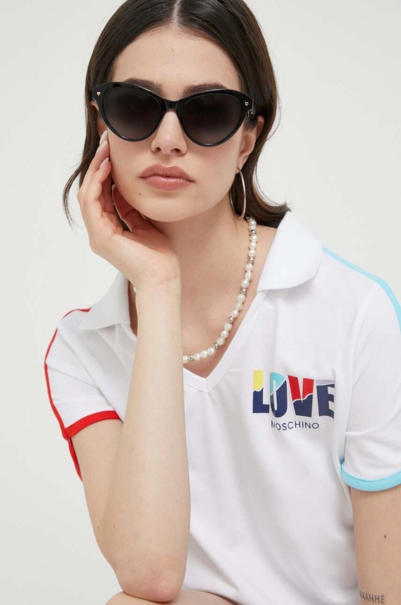 Love Moschino t-shirt bianco W.4.H93.01.M.3876