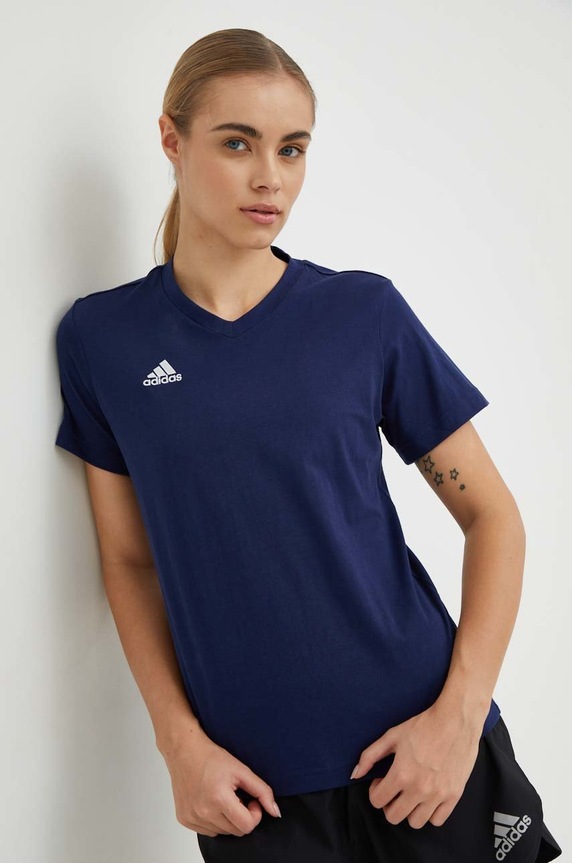 adidas Performance t-shirt bawełniany Entrada 22 HC0440 granatowy SS23