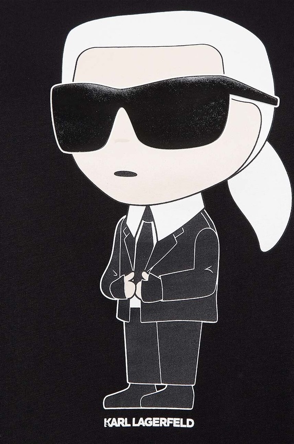Karl Lagerfeld t-shirt bawełniany 230W1700 czarny AW24
