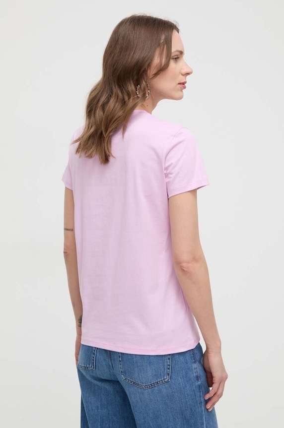 Ruházat Karl Lagerfeld pamut póló 230W1703 rózsaszín