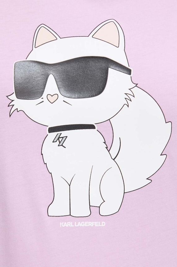 Karl Lagerfeld pamut póló rózsaszín 230W1703