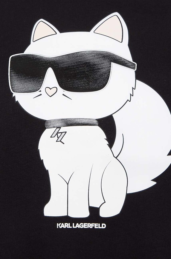 Karl Lagerfeld t-shirt bawełniany 230W1703 czarny AW24