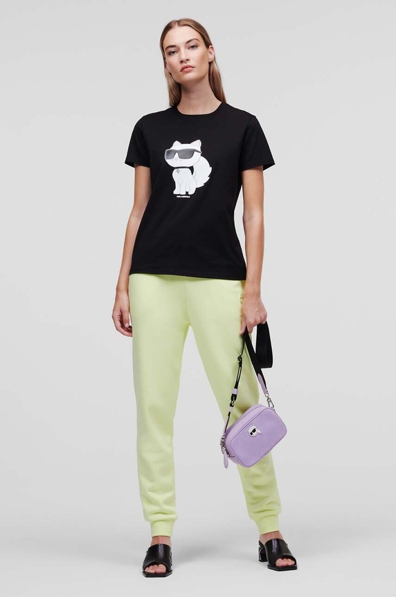 Karl Lagerfeld t-shirt bawełniany 230W1703 czarny