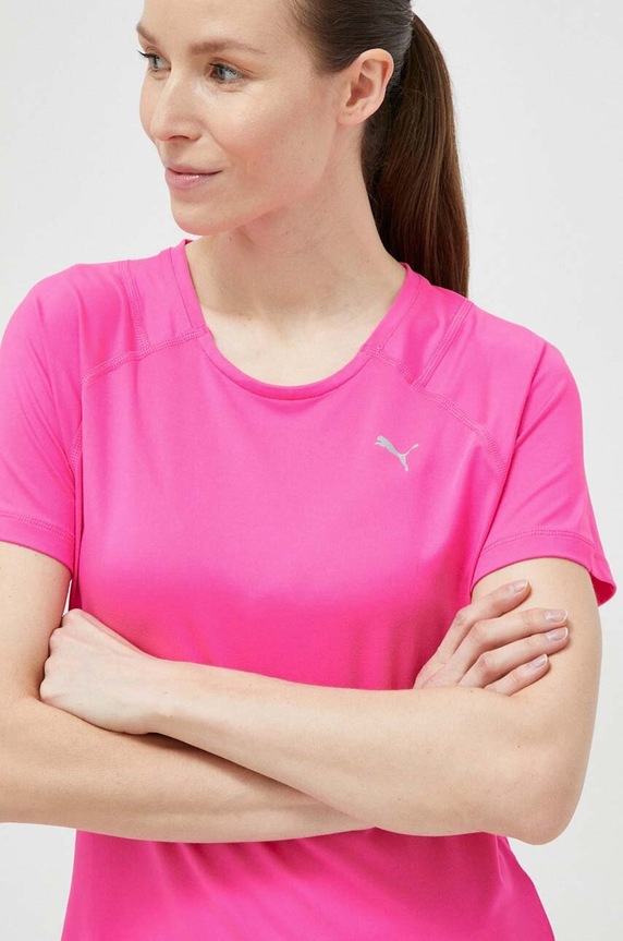 Běžecké tričko Puma Cloudspun hladký růžová 523276