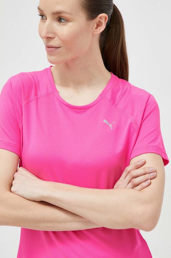 Běžecké tričko Puma Cloudspun hladký růžová 523276