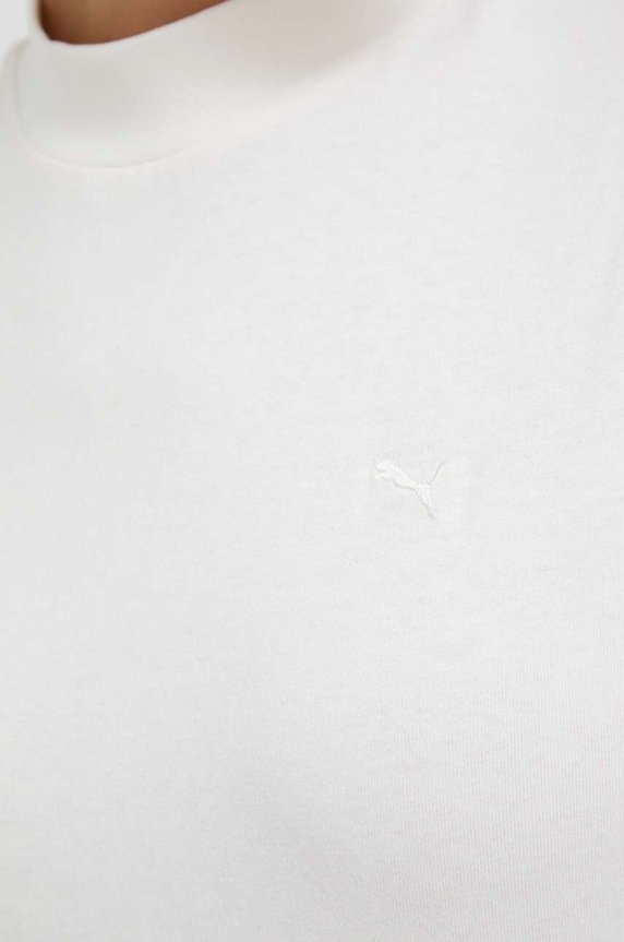 Памучна тениска Puma бежов 537977