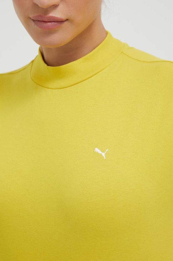 Βαμβακερό μπλουζάκι Puma 537977 κίτρινο
