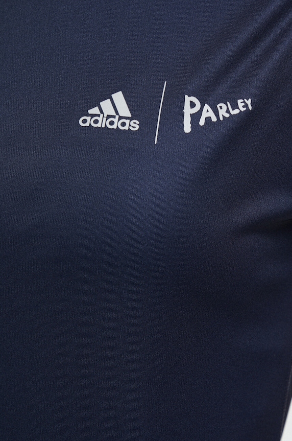 Μπλουζάκι για τρέξιμο adidas Performance x Parley HR6987 σκούρο μπλε
