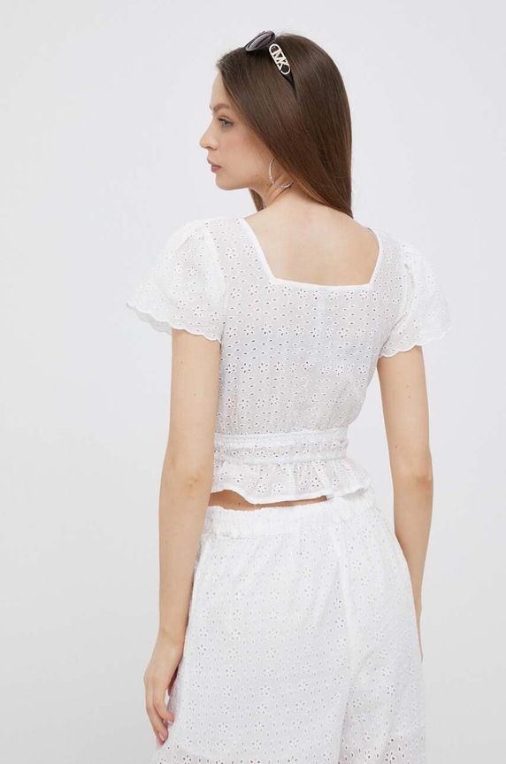 Ρούχα Βαμβακερό Top Pepe Jeans Artemis PL304437.800 λευκό