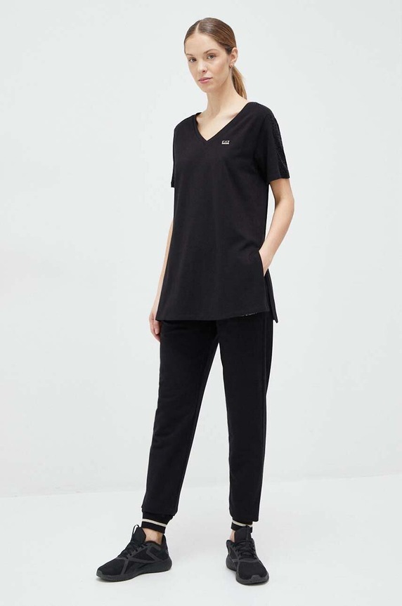 Тениска EA7 Emporio Armani 3RTT43.TJDZZ черен SS23