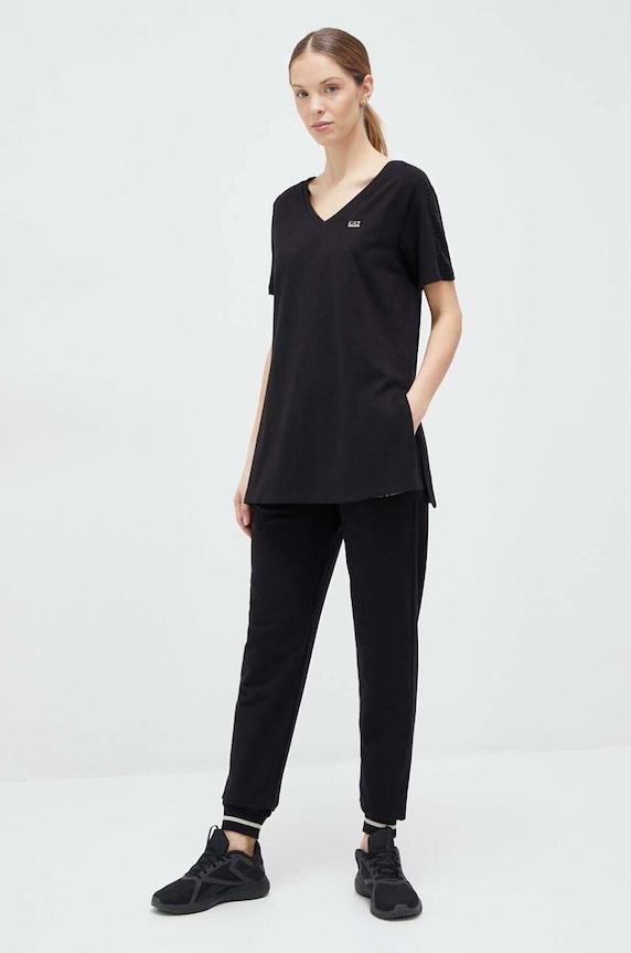 Тениска EA7 Emporio Armani 3RTT43.TJDZZ черен SS23