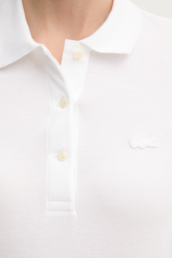 Βαμβακερό μπλουζάκι Lacoste PF0503 λευκό