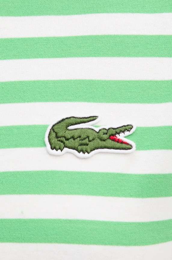 Памучна тениска Lacoste TF2594 зелен