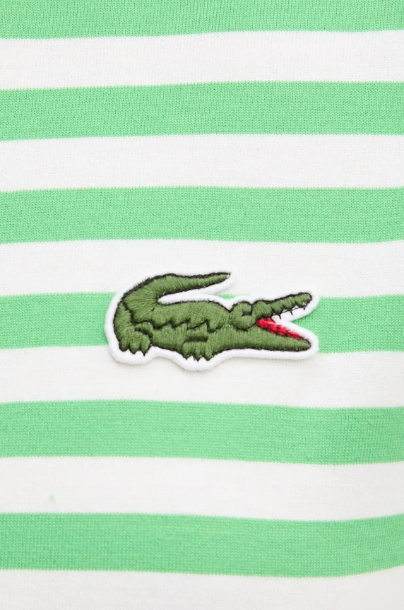Памучна тениска Lacoste TF2594 зелен