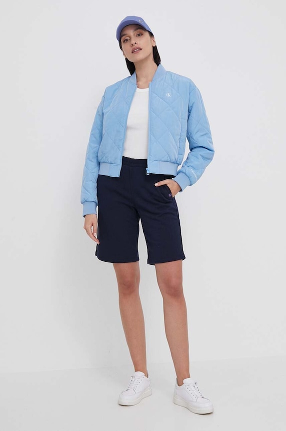 Lacoste top damski bawełniany TF5388 beżowy SS26