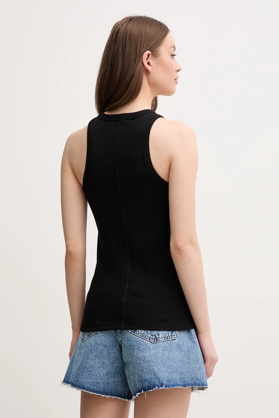 Ruházat Lacoste női pamut top TF5388 fekete