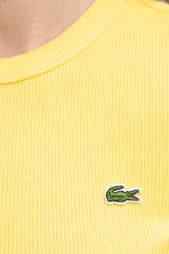 Βαμβακερό μπλουζάκι Lacoste TF5538 κίτρινο