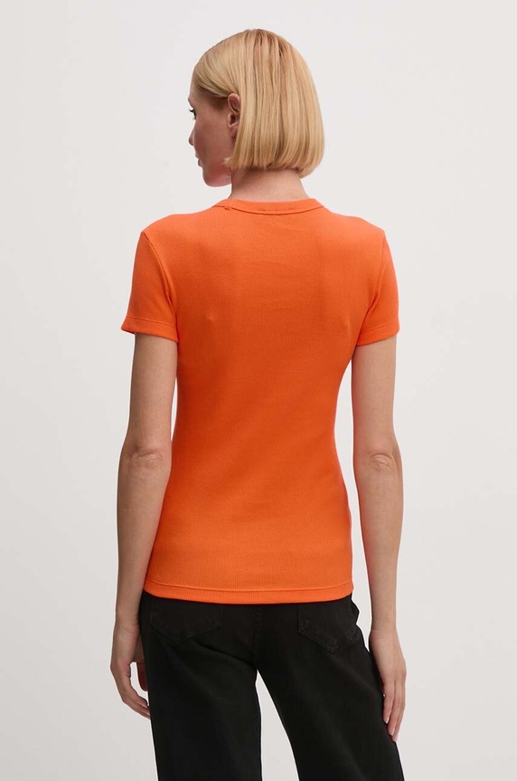 Oblečení Bavlněné tričko Lacoste TF5538 oranžová