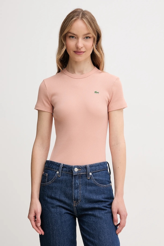 Bavlnené tričko Lacoste oranžová TF5538
