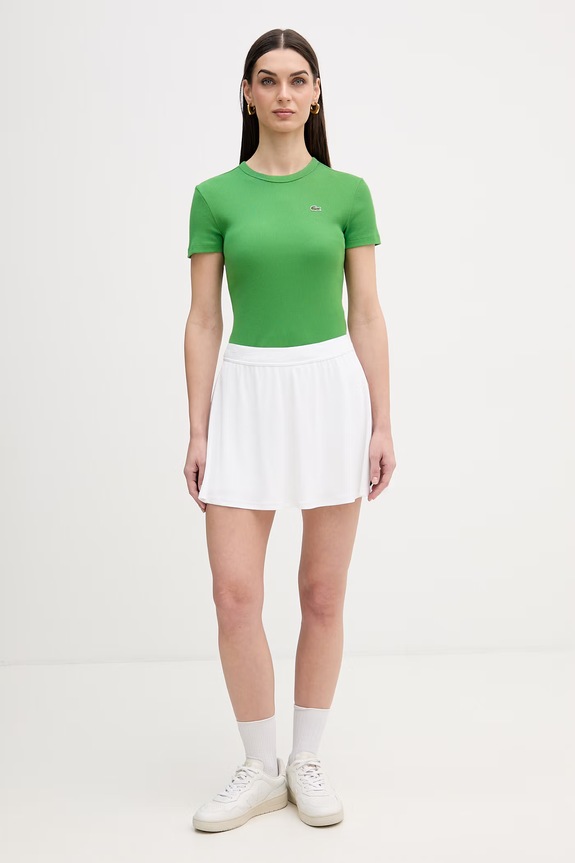 Βαμβακερό μπλουζάκι Lacoste TF5538 πράσινο SS26