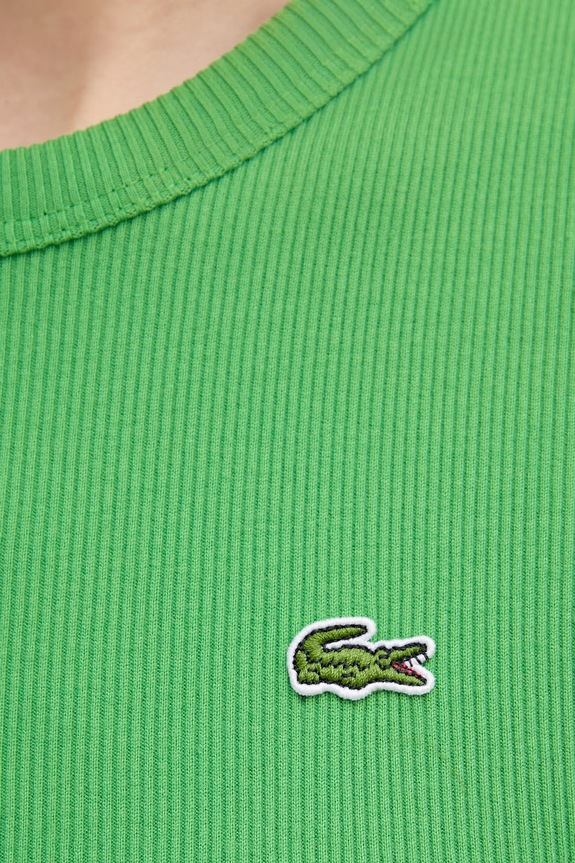 Βαμβακερό μπλουζάκι Lacoste TF5538 πράσινο