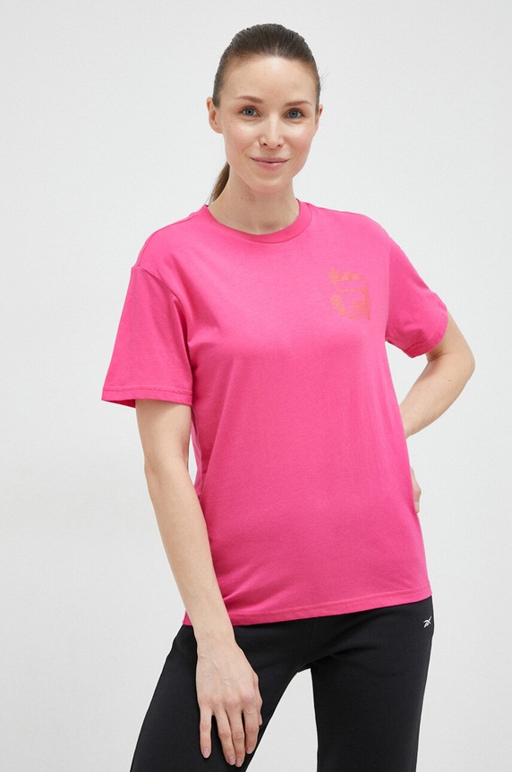 Fila tricou din bumbac roz FAW0451