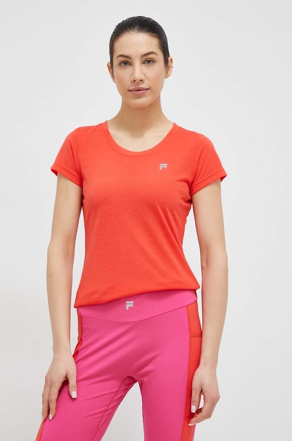 Fila t-shirt treningowy Rahden nadruk pomarańczowy FAW0491