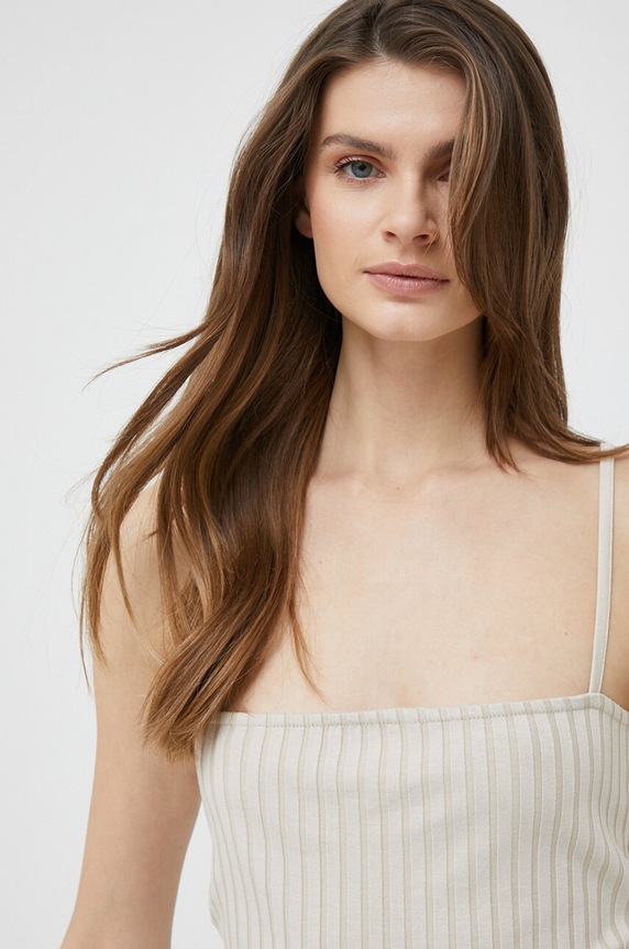 Top Calvin Klein Jeans slim μπεζ J20J221009.PPYX