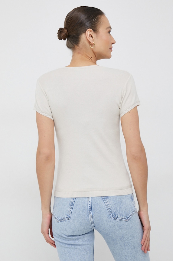 Odzież United Colors of Benetton t-shirt bawełniany 1091D1M10.152 beżowy