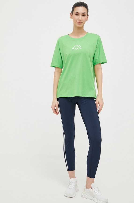 Tommy Hilfiger t-shirt bawełniany S10S101678.PPYX zielony SS23