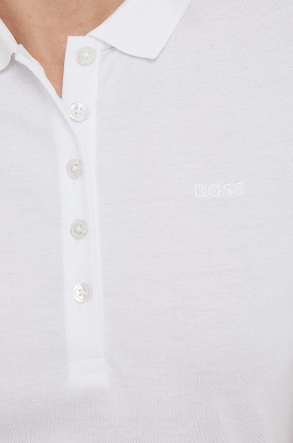 Bavlněné polo tričko BOSS bílá 50490960