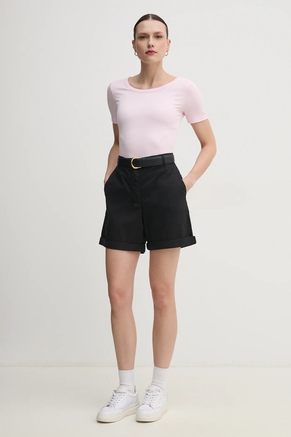 Tommy Hilfiger tricou WW0WW37866.PPYX roz SS25