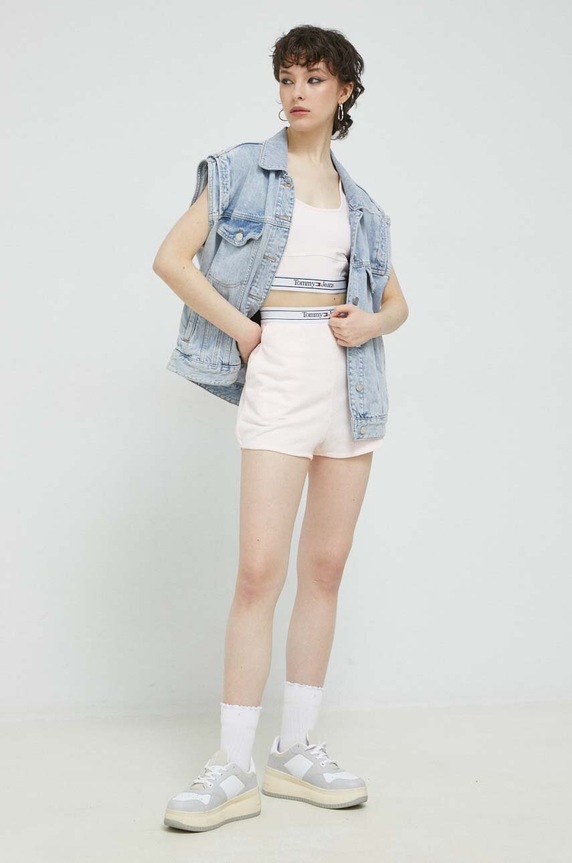 Top Tommy Jeans DW0DW15300.PPYX růžová SS23