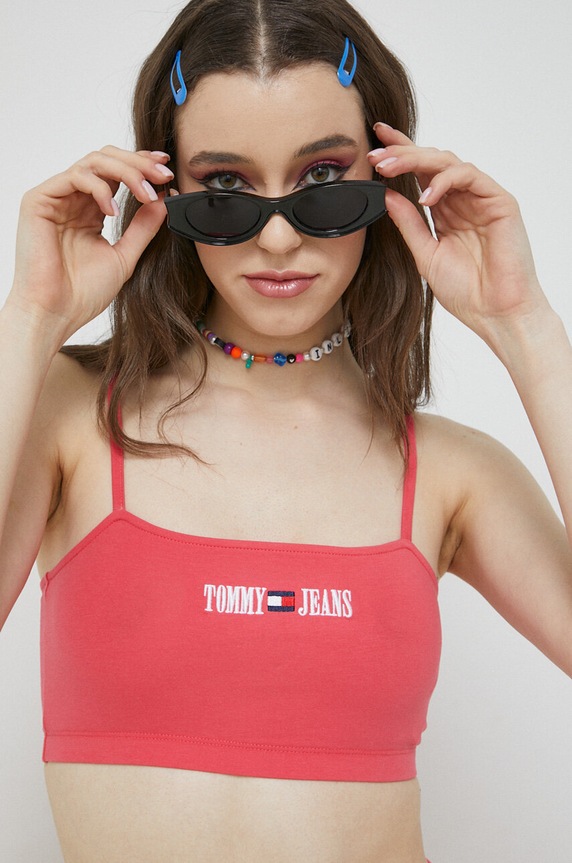 Tommy Jeans top różowy DW0DW15458.PPYX