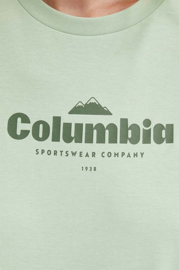 Columbia t-shirt bawełniany North Cascades 1992085 zielony