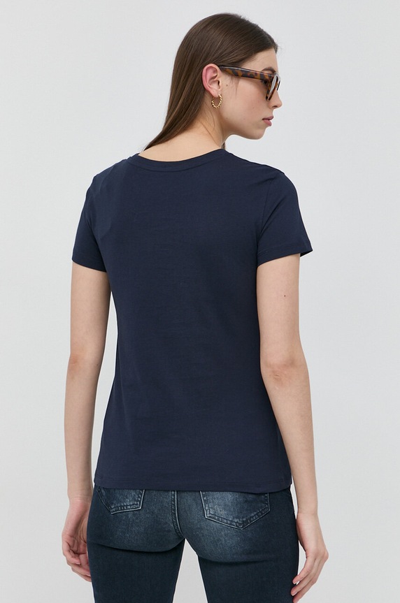 Oblečenie Bavlnené tričko Armani Exchange 3RYTEX.YJG3Z tmavomodrá
