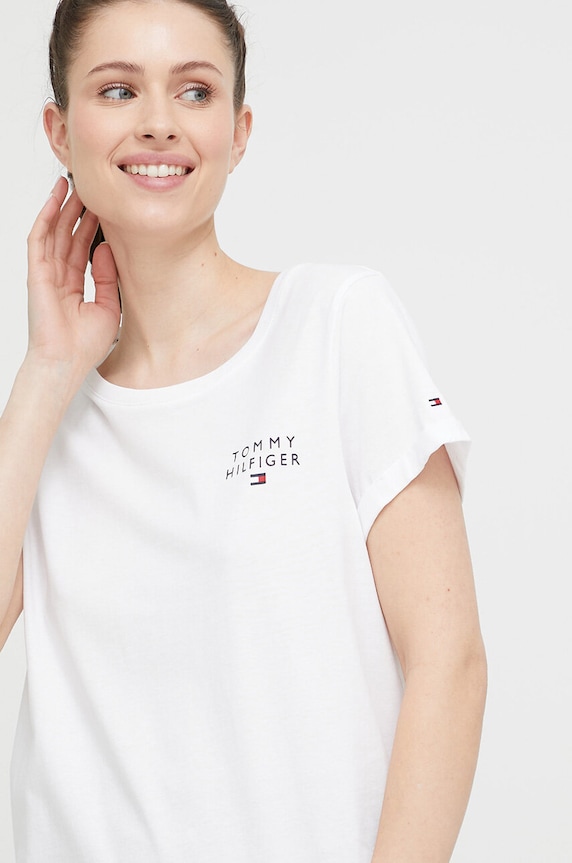 Bavlnené tričko Tommy Hilfiger biela UW0UW04525.PPYX