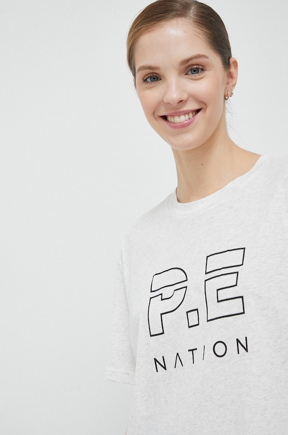 Bombažna kratka majica P.E Nation siva 23PE1T034