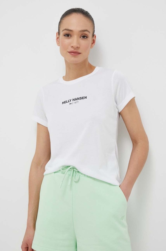 Helly Hansen t-shirt regular biały 53970
