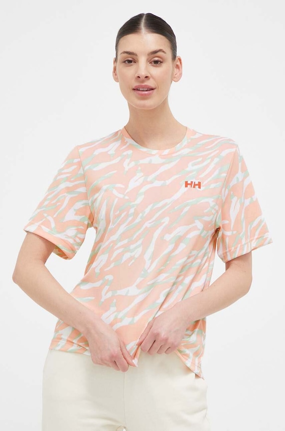 Helly Hansen t-shirt sportowy Lifa Active Solen pomarańczowy 49490