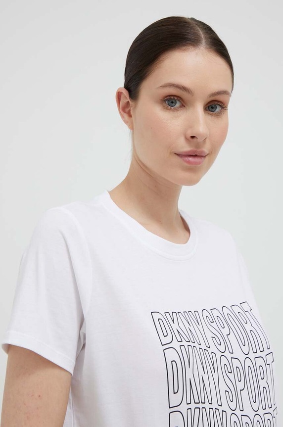 Pamučna majica Dkny bijela DP3T9319