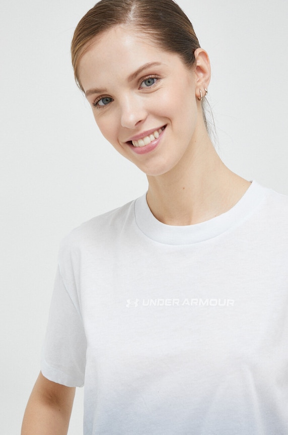 Tričko Under Armour potisk modrá 1376750