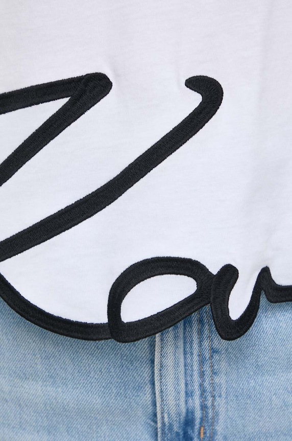 Karl Lagerfeld pamut póló 231W1717 fehér