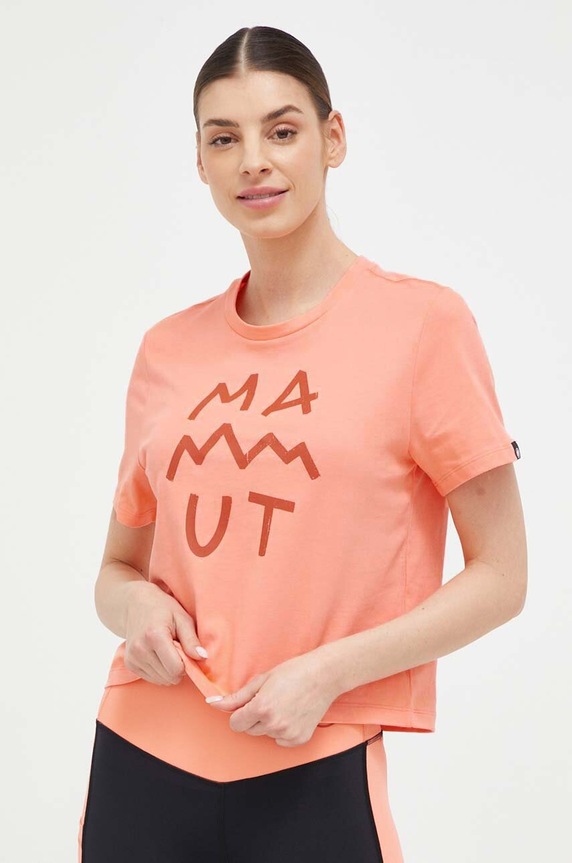 Mammut t-shirt Massone Lettering pamut rózsaszín 1017.05170