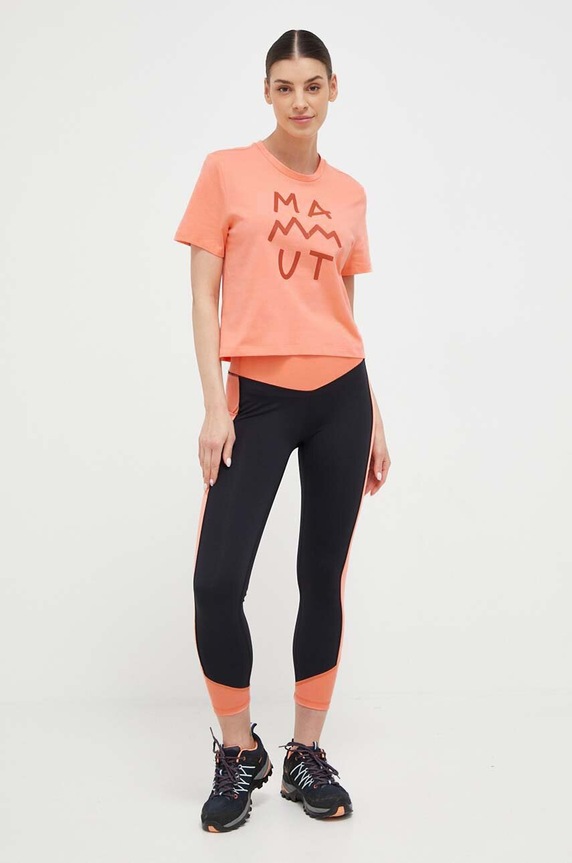 Mammut t-shirt Massone Lettering 1017.05170 rózsaszín SS23