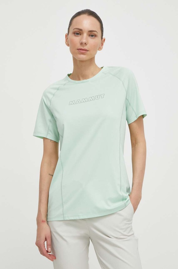 Mammut tricou sport Selun FL Logo print verde 1017.05060